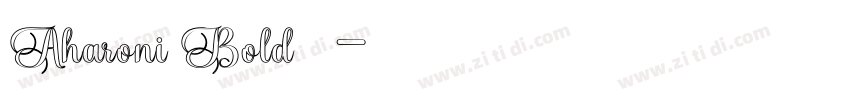 Aharoni Bold 粗体字体转换